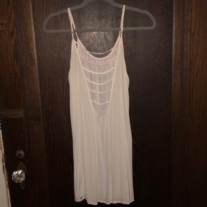 Raviya White slip dress with back cutouts